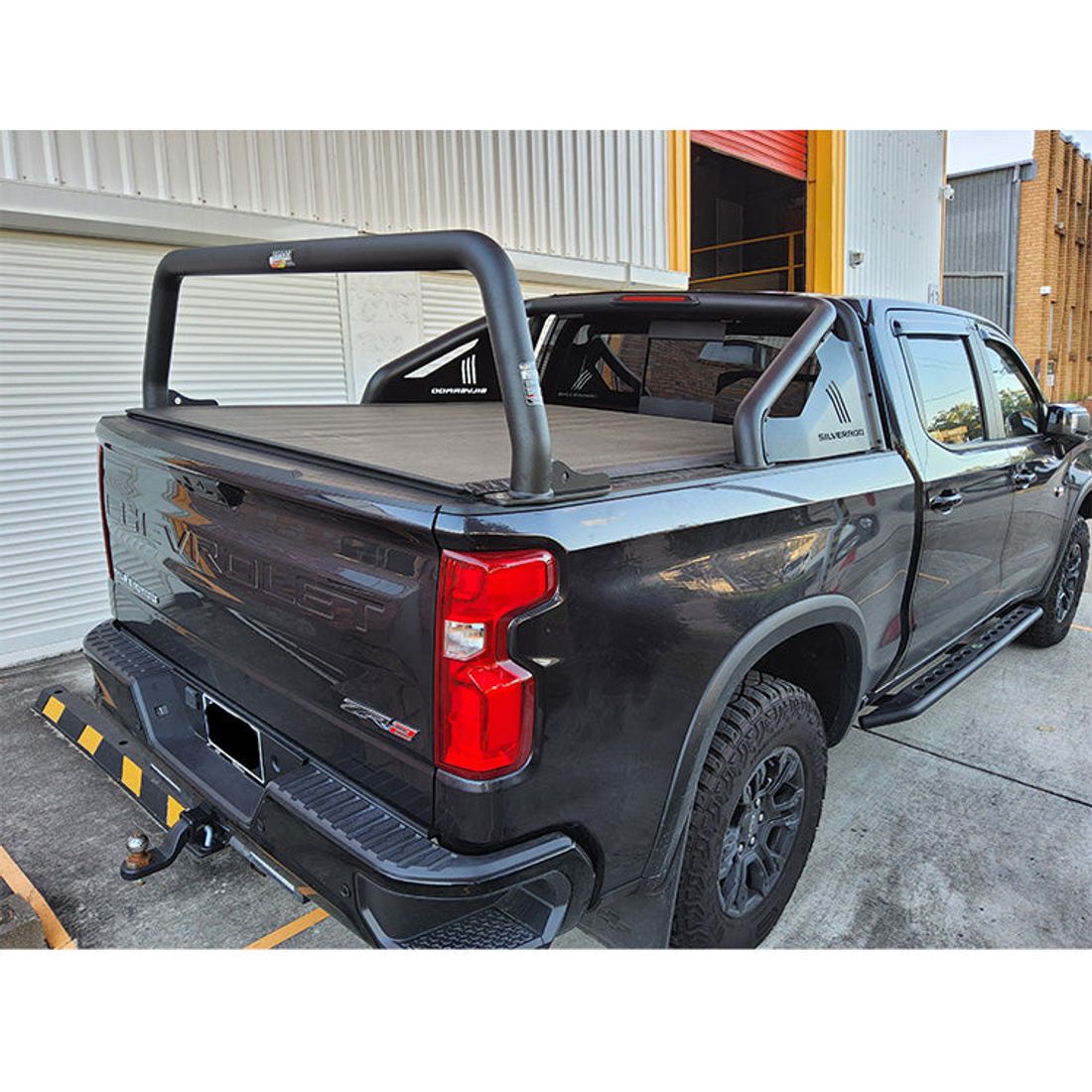 Textured Black 76mm rear fixed Style Rack to suit Chevrolet Silverado