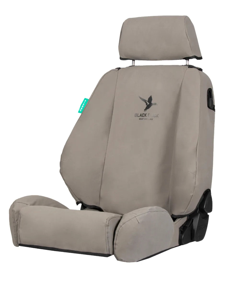 Black Duck grey canvas seat cover