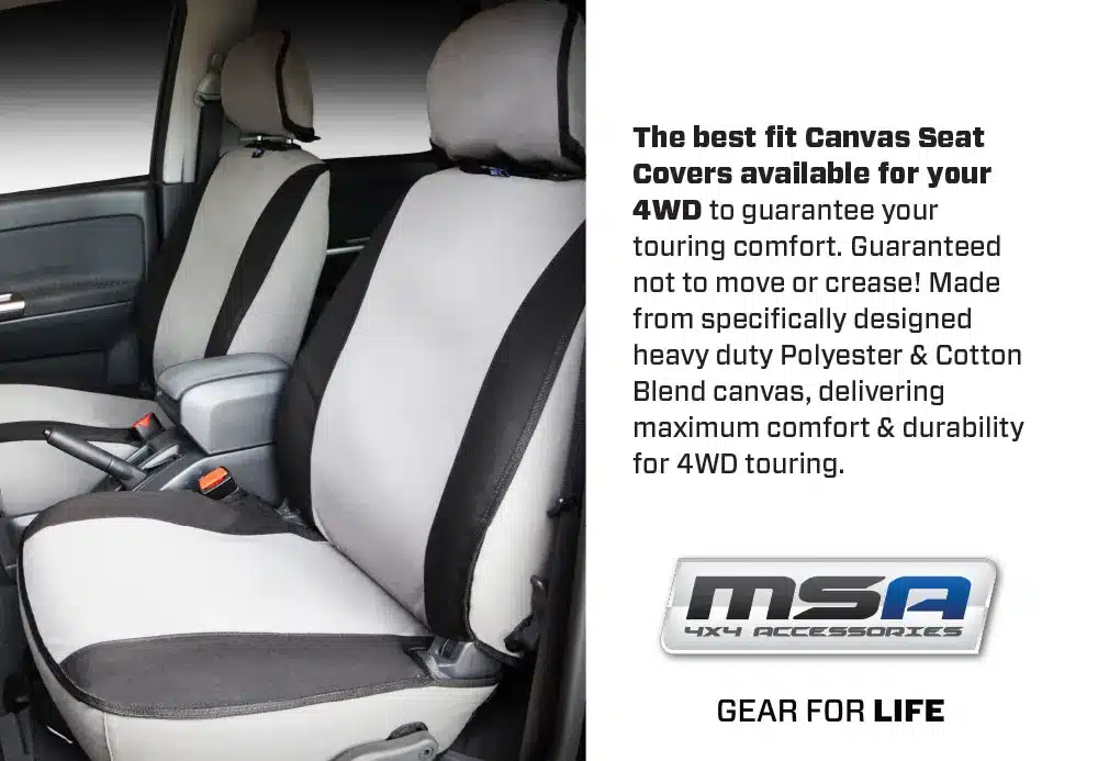Vehicle-specific MSA 4X4 canvas seat covers complete set