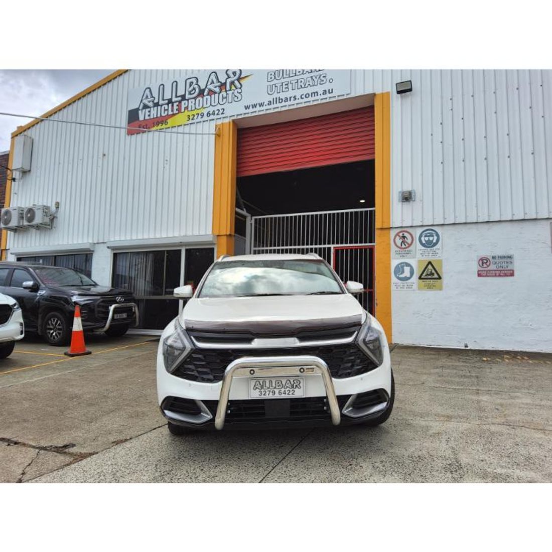 Polished Alloy Nudgebar with with 2 Light Tabs to suit 2022 Kia Sportage