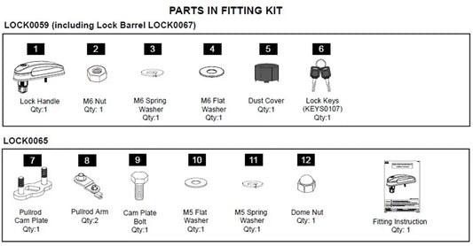 EGR Premium L/S Canopy Full Lock Kit - Non-Remote  Nissan Navara D40 2005-2014