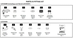 EGR Premium L/L Canopy Full Lock Kit - Non Remote  Mitsubishi Triton MQ 2015-2018