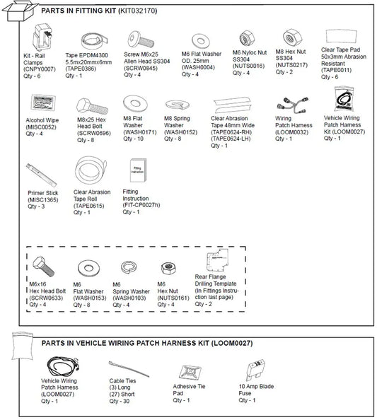 Premium Canopy Hardware Fitting Kit - Nissan Navara D40 2005-15  Nissan Navara D40 2005-2014