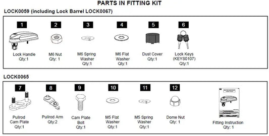 EGR Premium L/S Canopy Full Lock Kit - Remote Compatible  Mitsubishi Triton MN 2009-2014