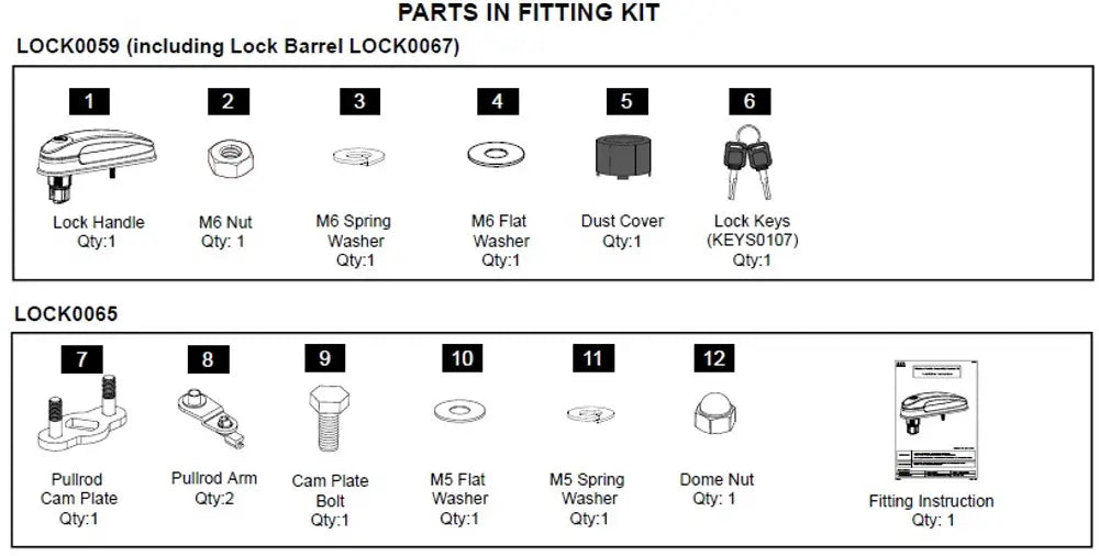 EGR Premium L/L Canopy Full Lock Kit  Mazda BT-50 2018-2019