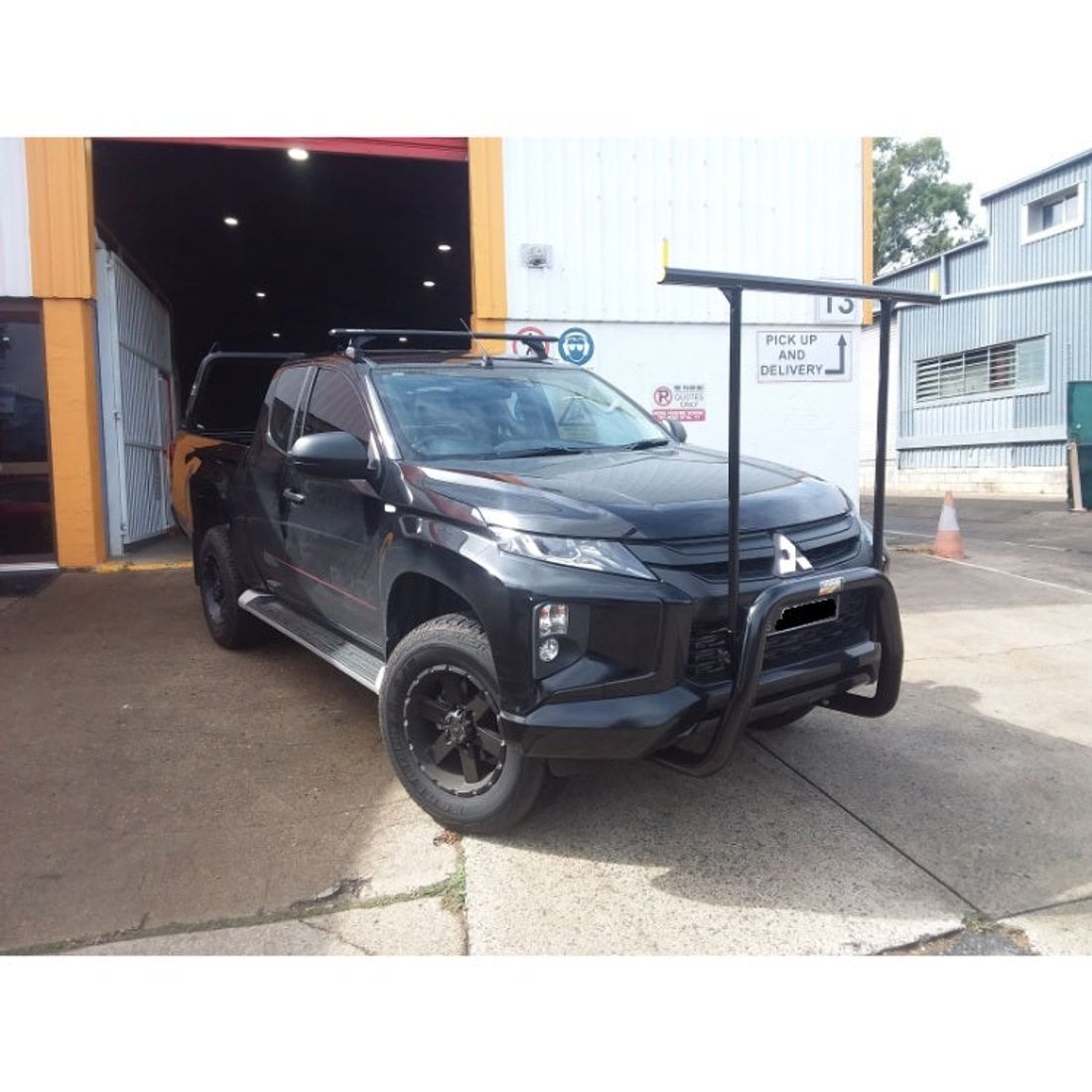 Satin Black Nudgebar/HRack to suit 2021 Mitsubishi MR Triton GLX+