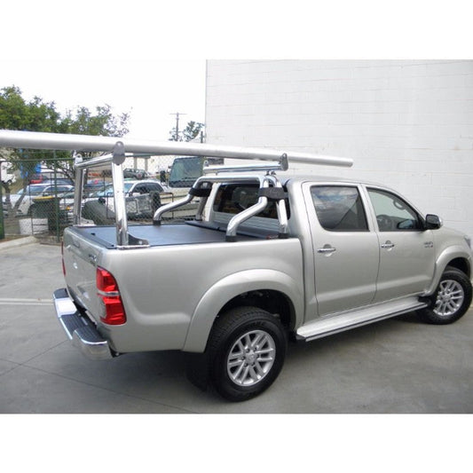 Polished Adaptor Rack Set with Rear Fixed Rack (Hard Tonneau) to suit SR5 Hilux