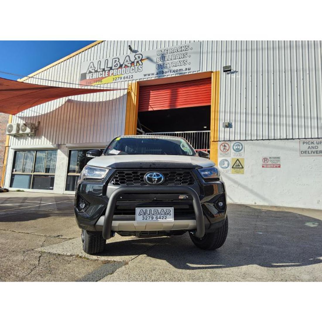 Black 76mm Alloy Nudgebar to suit 2025 Hilux Rogue/SR5