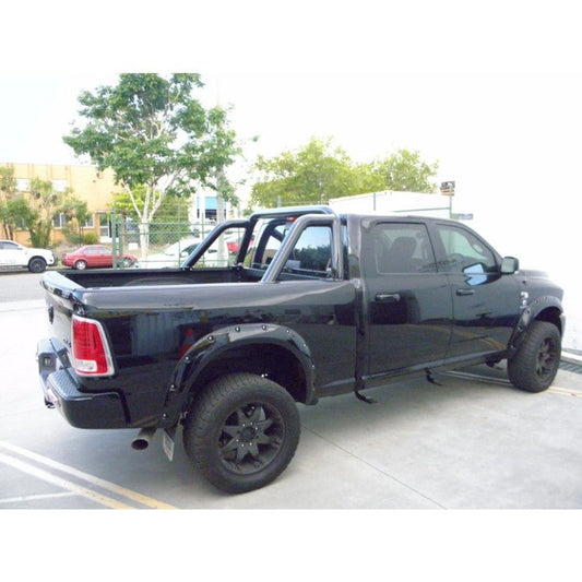 Dodge Ram 76mm P/Coated Black Welded Arm Sports Bar