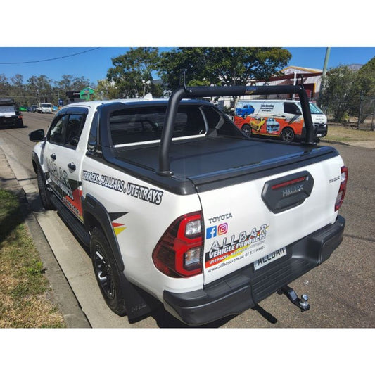 63mm Rear Fixed Style Rack with Fold Down Ears to suit 2021+ Hilux Rogue