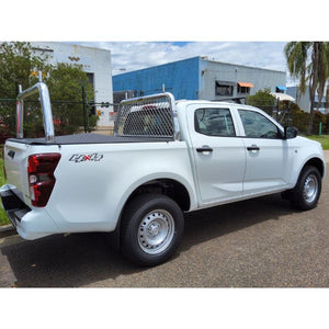 Polished 76mm Front Fixed/Rear Removable Style Racks with welded Mesh to suit 2023 Isuzu DMax