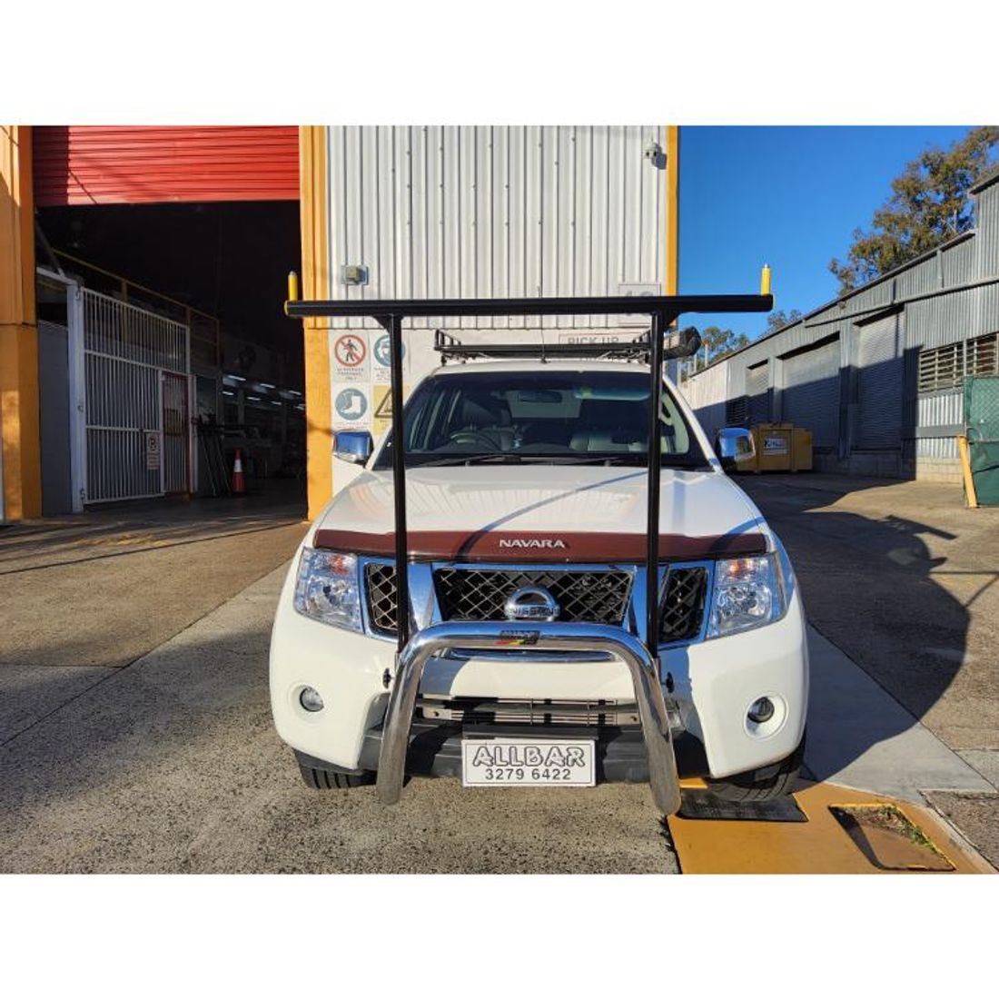 Polished Nudgebar & Hrack Set to suit Nissan D40 Navara
