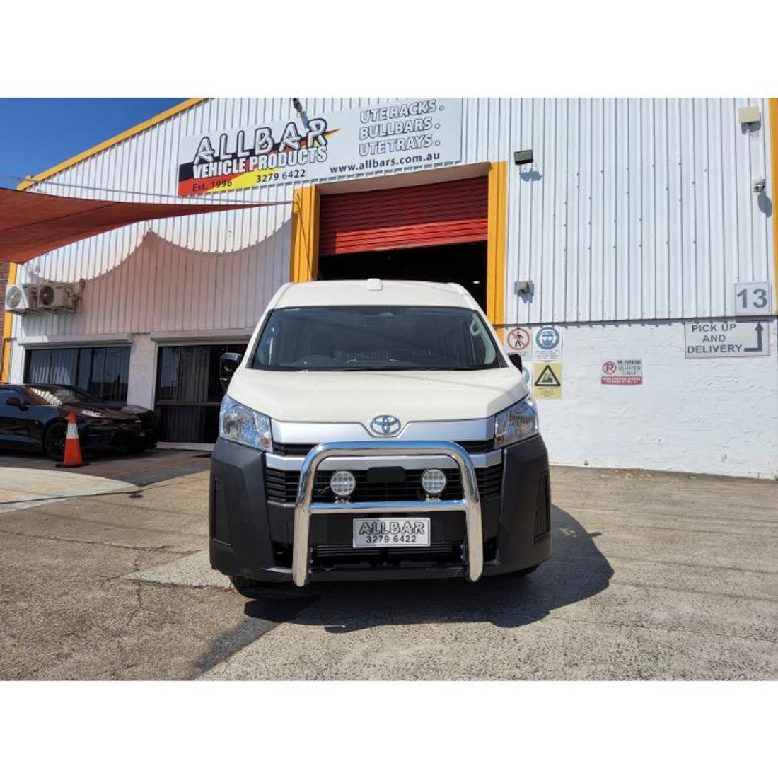 Polished Alloy Series II Nudgebar to suit 2025 Toyota Hiace