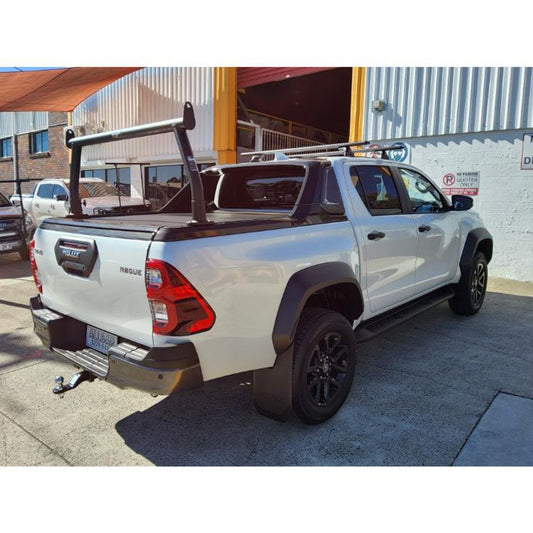 Black 76mm Rear Removable Trade Rack to suit 2024 Hilux Rogue