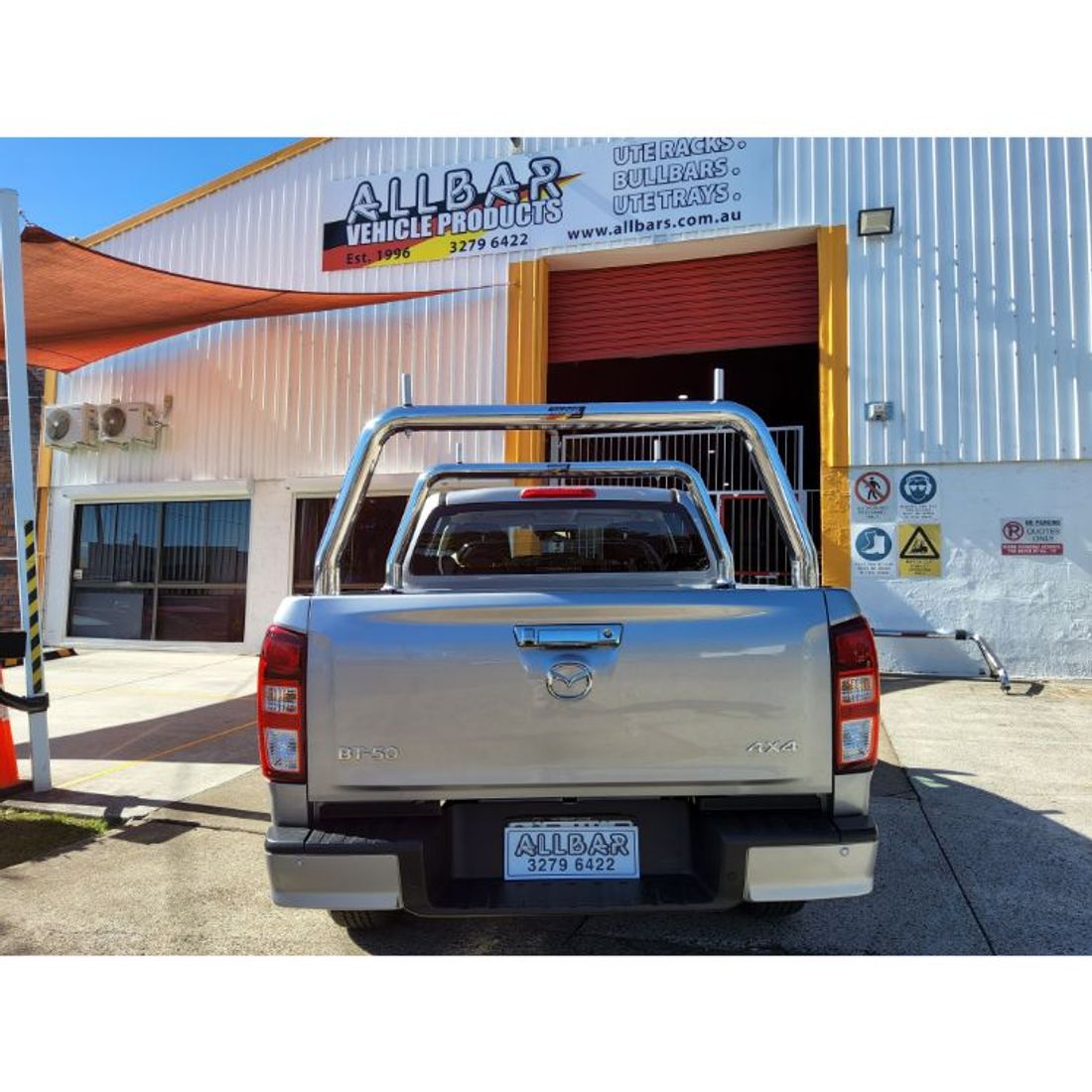Polished 76mm FF/RR Style Racks with Pins to suit 2013 Mazda BT50