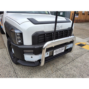 Polished Alloy Nudgebar with black HRack set to suit 2025 Kia Tasman