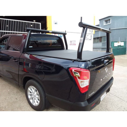 P/Coated Black Trade Racks with Capped Ends & Removable Pins to suit 2021 Ssangyong Musso Ultimate
