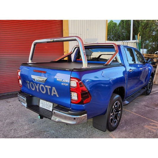 Polished Rear Fixed Style Rack to suit 2022 SR5 Hilux with EGR Roller Shutter