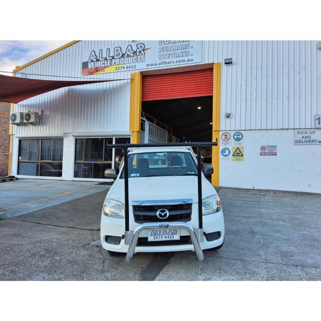 Polished Nudgebar & Hrack Set to suit 2011 Mazda BT50