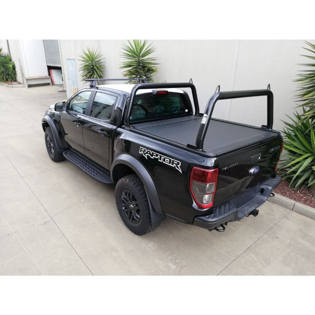 Fixed P/Coated Black Stlye Racks with welded Ears to suit Ford Raptor with EGR RollTrac