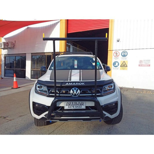 Black Nudgebar & Hrack Set to suit 2021 VW Amarok 580 Walkinshaw with recovery points