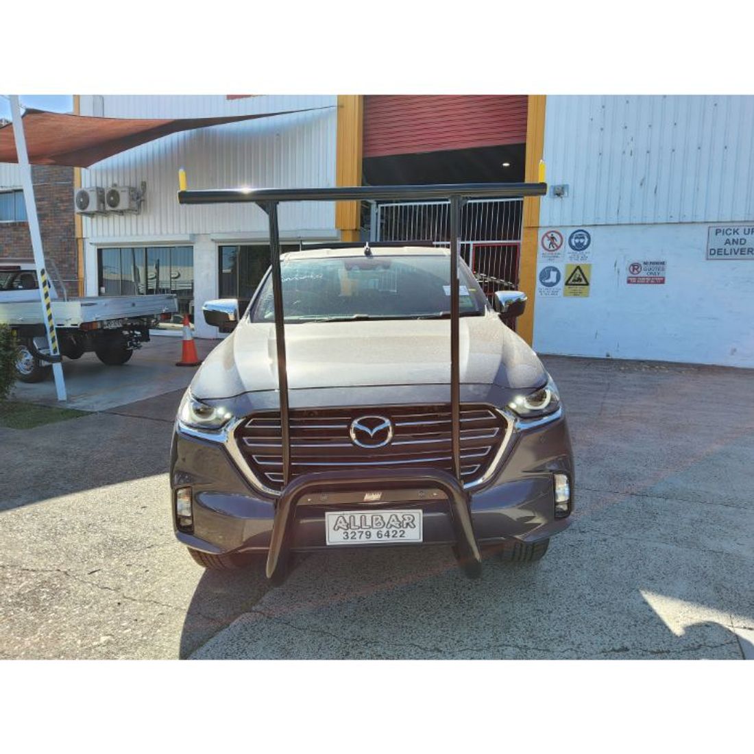 Black 76mm Nudgebar with HRack set to suit 2023 Mazda BT50 GT