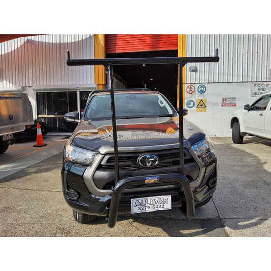 Black Nudgebar & Hrack Set compatible with 2023 Toyota Hilux SR with Safety Sense