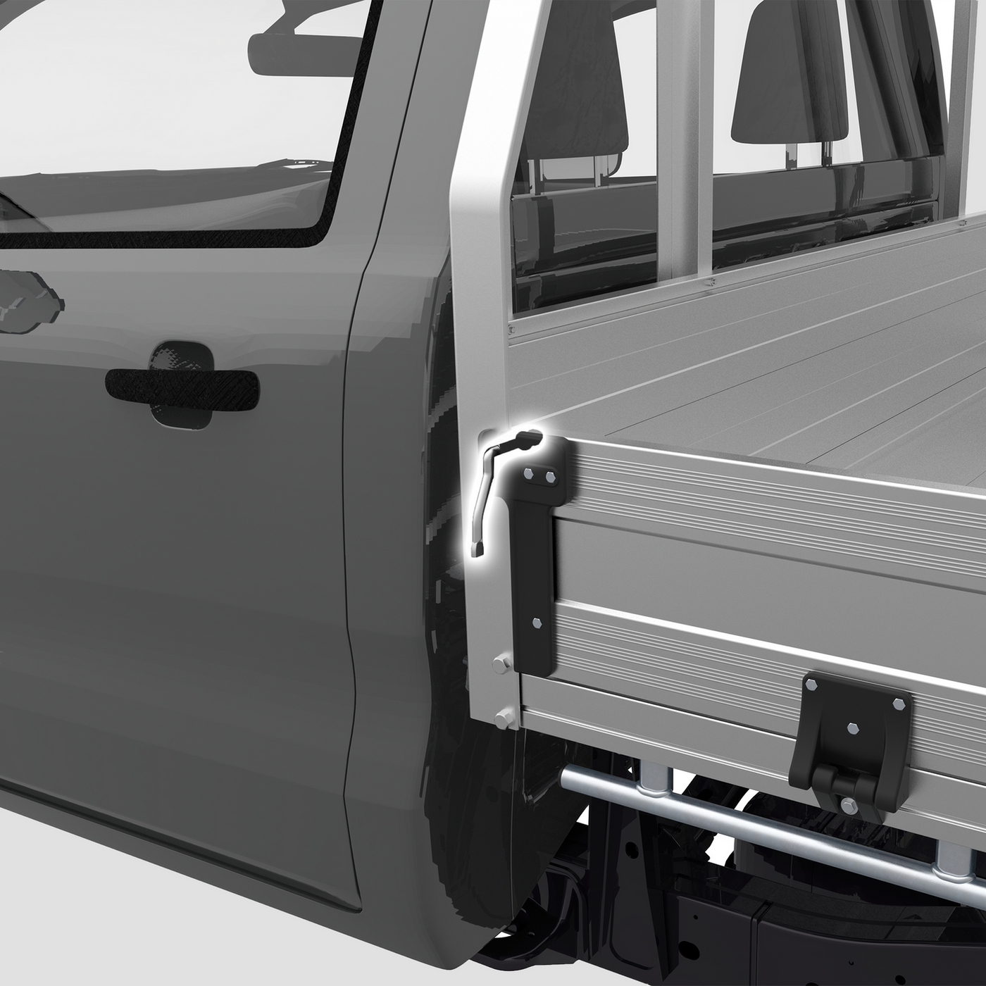 Latch Handle - Aluminium Tray Angled/Square Headboard