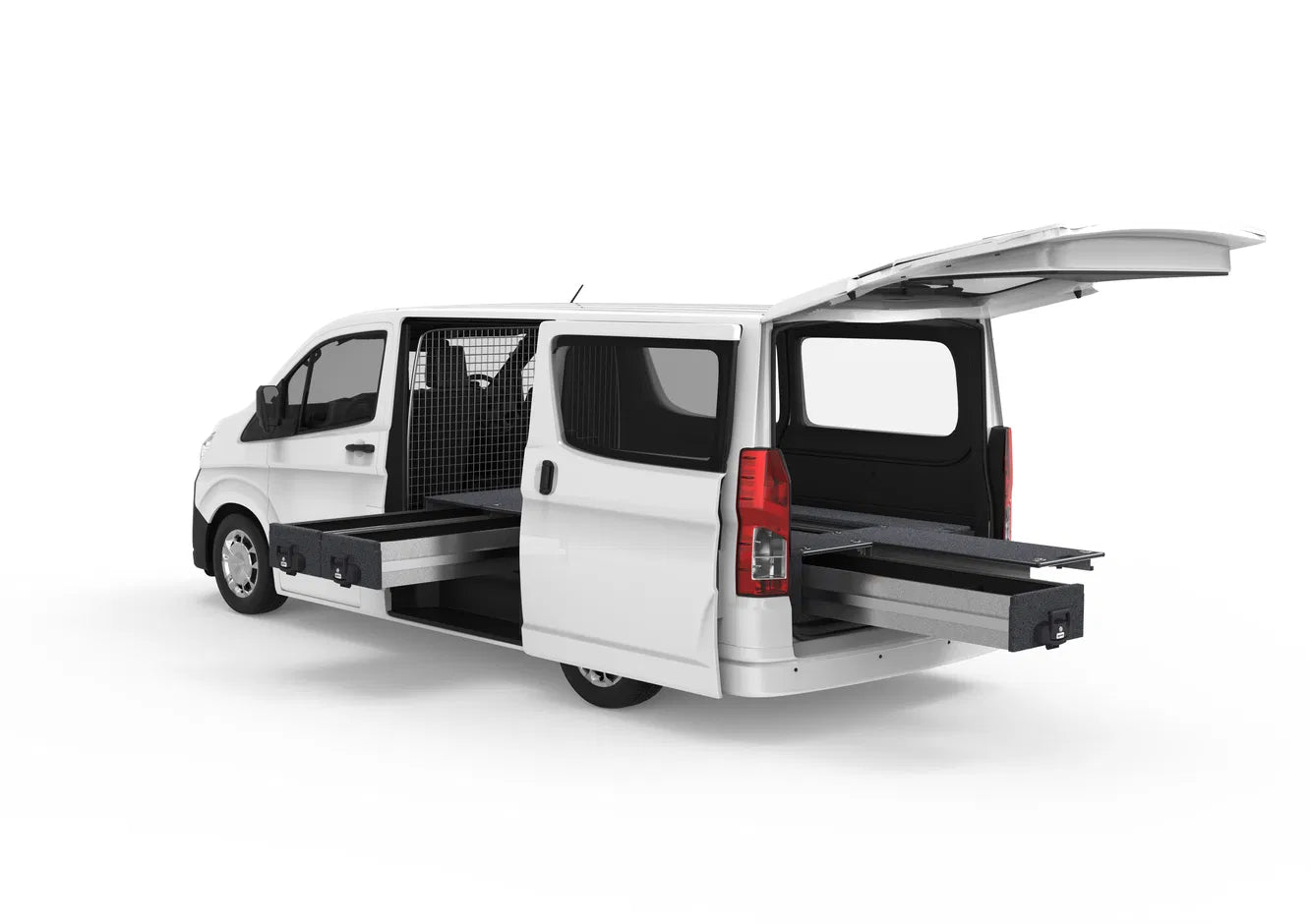 FIXED FLOOR SIDE DRAWERS & SINGLE ROLLER FLOOR REAR DRAWERS