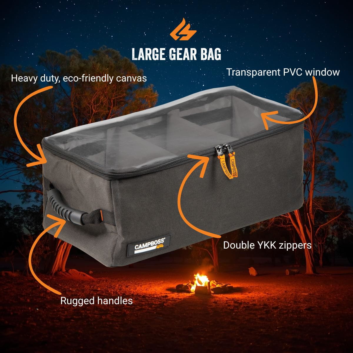 Clear Top Gear Bag - Large