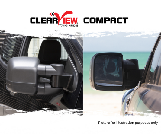 Clearview Compact towing mirrors for Toyota Prado 120 Series