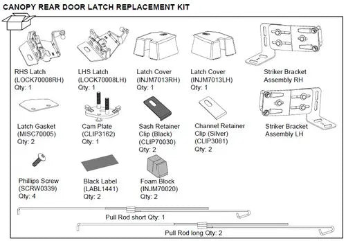 EGR Canopy Rear Door Latch Upgrade  Mazda BT-50 2011-2017