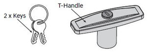 EGR Load Shield Replacement T-Handle Lock Kit  Ford Ranger PXIII 2019-2022