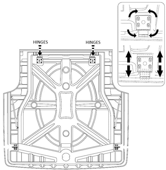 Replacement Hard Lid Hinges - Holden VE/VF  Holden Commodore VE 2006-2013