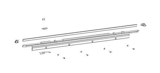 Replacement Vehicle Header Rail Hinge Kit - Nissan Navara D40 3P 2005-15  Nissan Navara D40 2005-2014