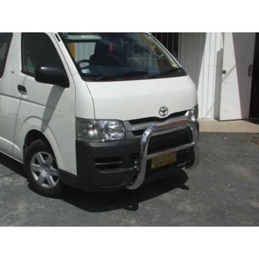 Polished Nudgebar Series II suitable for use with Toyota Hiace Commuter