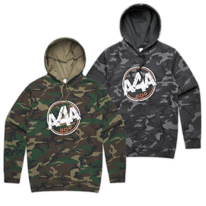 Hoodies - Green/Brown Camo A4A Stamp / S
