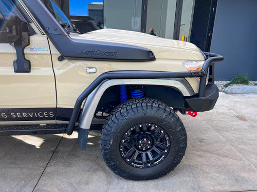 Rock Sliders with Brush Rails, suitable for Single Cab Toyota Land Cruiser 79, 2017 to 2022