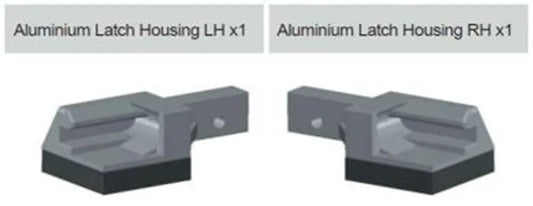 Replacement Aluminium Endcap Latch Housing Kit for EGR Soft Tonneau Covers - 1 pair  Ford Ranger PX 2011-2015