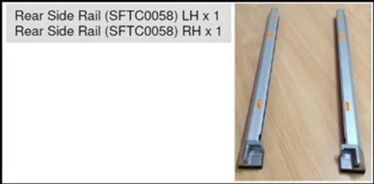 Replacement Rear Rails for EGR Soft Tonneau Covers - 1 Pair - Ford Ranger PX 2011-22 Extra Cab w/ Sports Bars (SFTC0058)  Ford Ranger PX 2011-2015