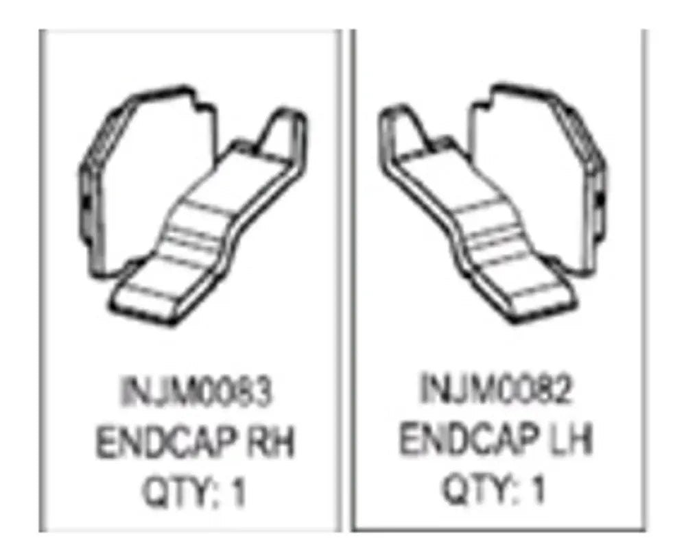 RollTrac Tailgate Rail End Caps  Ford Ranger PXIII 2019-2022