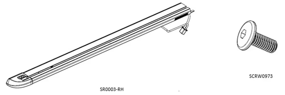 RollTrac Replacement Side Rail - RH (Electric)  Ford Ranger PXII 2015-2018