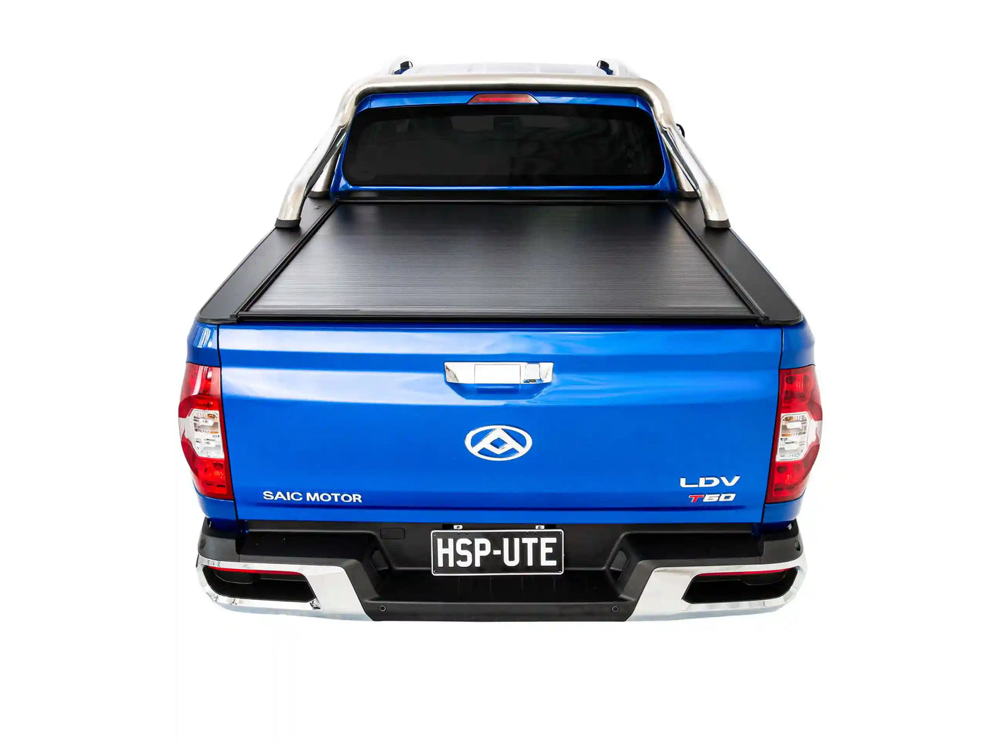 HSP Roll R Cover LDV T60 Dual Cab Mega Tub with Chrome Sports Bars