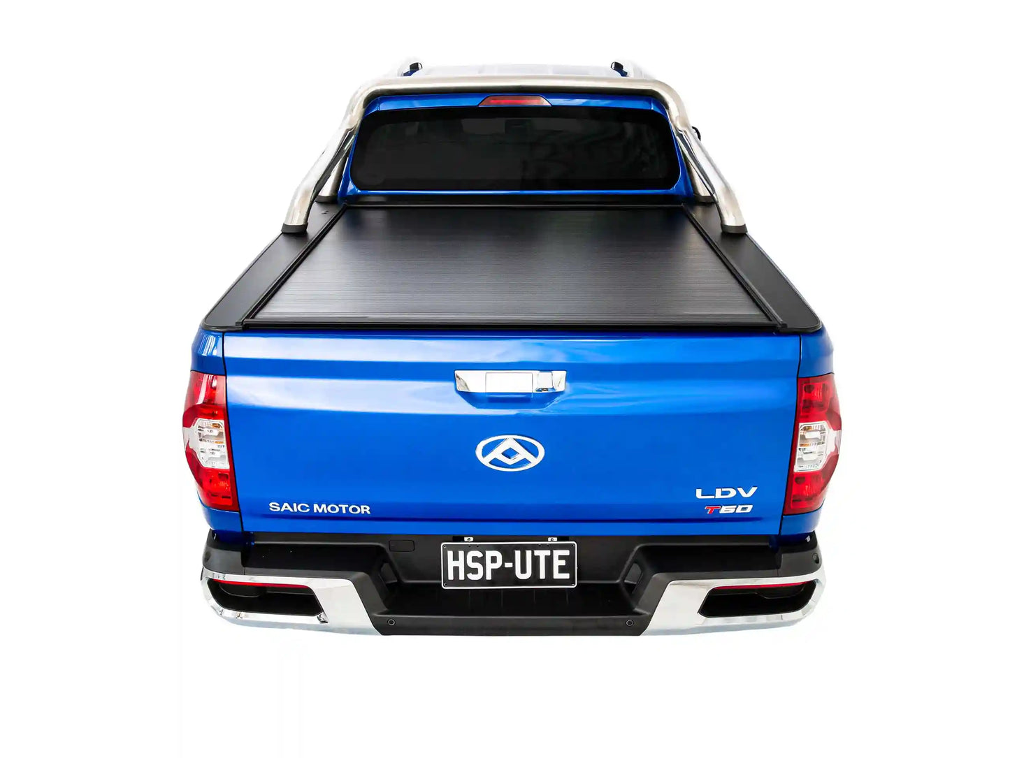 HSP Roll R Cover LDV T60 Dual Cab Mega Tub with Chrome Sports Bars