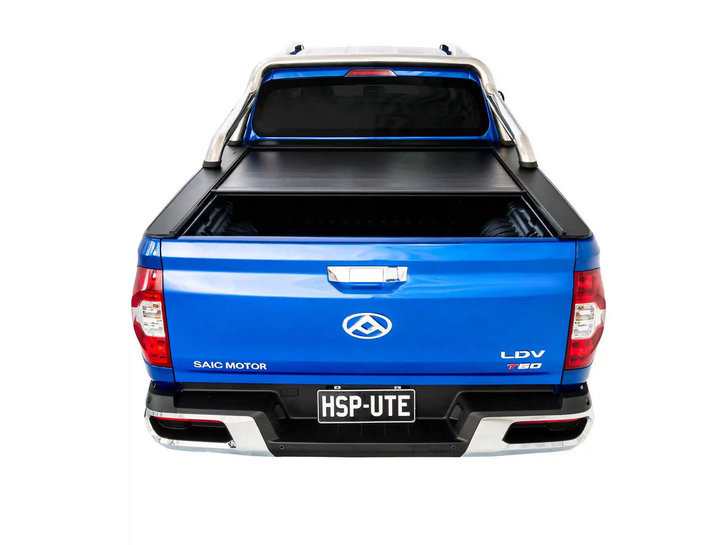 HSP Roll R Cover LDV T60 Dual Cab Mega Tub with Chrome Sports Bars