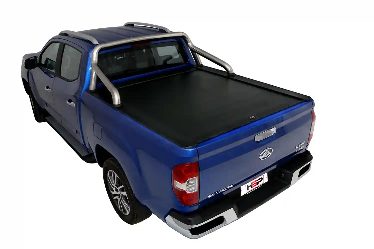 HSP Roll R Cover LDV T60 Dual Cab Mega Tub with Chrome Sports Bars