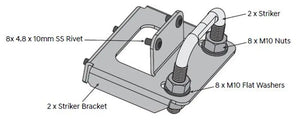 Load Shield Replacement Striker Bracket  Ford Ranger PXII 2015-2018