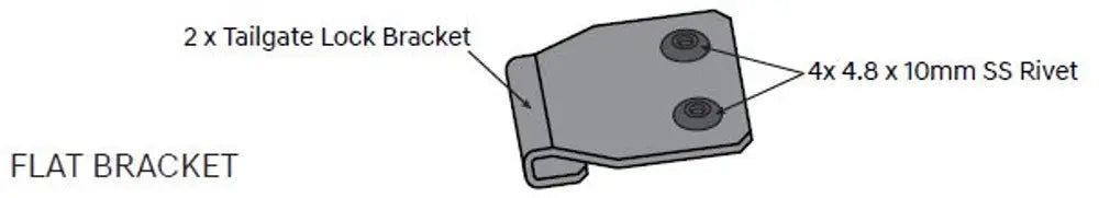 Load Shield Replacement Tailgate Lock Tabs  Ford Ranger PXII 2015-2018