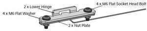 Load Shield Replacement Tub Hinge Plates  Ford Ranger PXIII 2019-2022