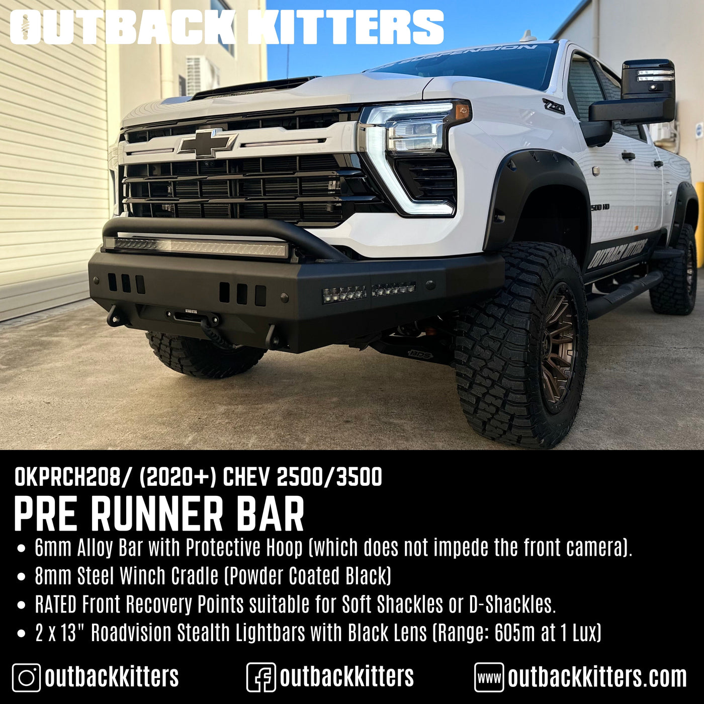 Outback Kitters Pre-Runner Bar for Silverado 2500 (2020-2026)